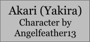 Akari (Yakira) Character by Angelfeather13