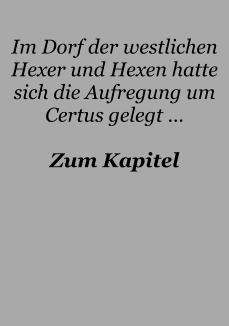 Im Dorf der westlichen Hexer und Hexen hatte sich die Aufregung um Certus gelegt …  Zum Kapitel